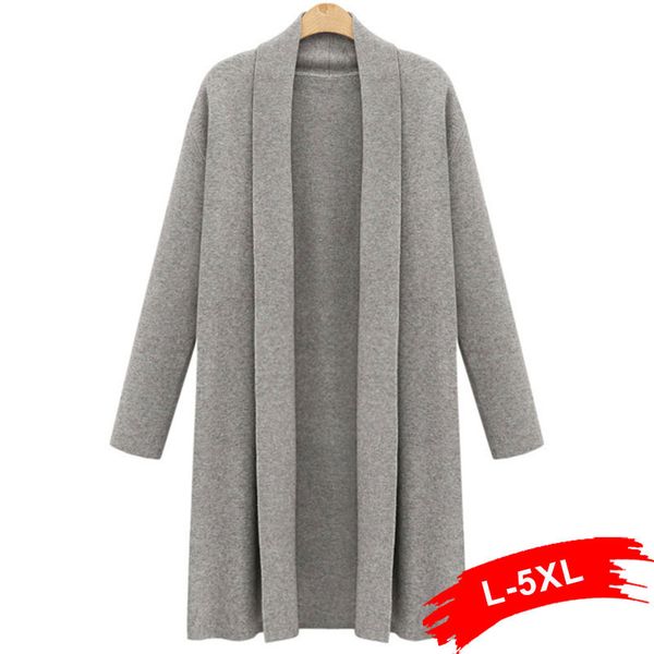 women s plus size outerwear coats turn down collar long grey cardigans sweater for woman 3xl 4xl oversized sleeve girls autumn knitted 22092, Black
women s plus size outerwear coats turn down collar long grey cardigans sweater for woman 3xl 4xl oversized sleeve girls autumn knitted 22092, Black