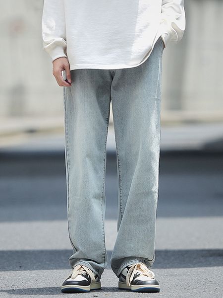 men's jeans european and american four seasons trend high street loose straight wide leg pants streetwear ins 220922, Blue
men's jeans european and american four seasons trend high street loose straight wide leg pants streetwear ins 220922, Blue