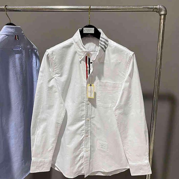 fashion tb thom brand casual shirts men slim white long sleeve formal spring autumn oxford striped solid clothing, White;black
fashion tb thom brand casual shirts men slim white long sleeve formal spring autumn oxford striped solid clothing, White;black