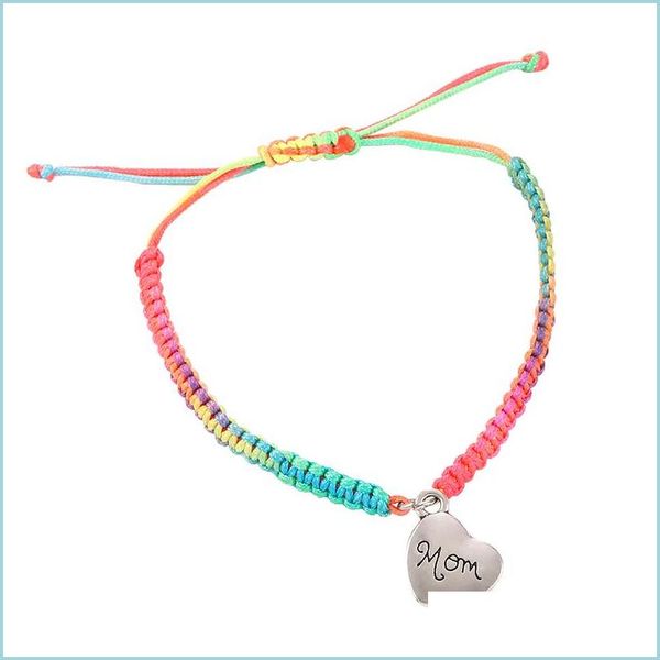link chain handmade heart mom charm bracelets colorf string woven bracelet for fashion i love you lucky jewelry drop delivery 2021 ne dhqgd, Black
link chain handmade heart mom charm bracelets colorf string woven bracelet for fashion i love you lucky jewelry drop delivery 2021 ne dhqgd, Black