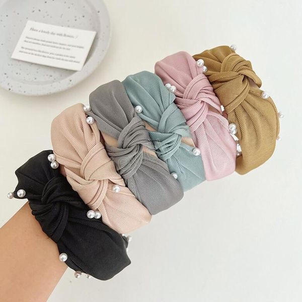 fashion solid color women headband center knot pearls hairband casual autumn wide-brimmed turban classic hair accessories, Silver
fashion solid color women headband center knot pearls hairband casual autumn wide-brimmed turban classic hair accessories, Silver