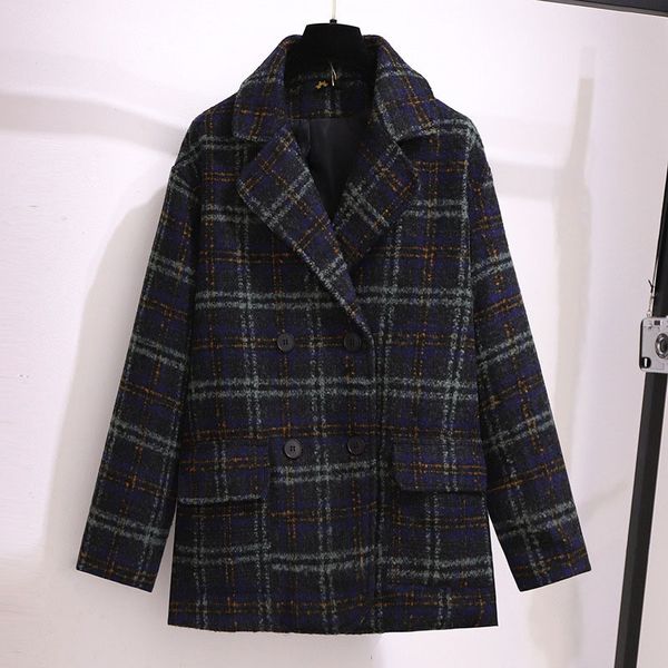 women s plus size outerwear coats 150kg autumn winter plaid woolen coat bust 159cm 6xl 7xl 8xl 9xl 10xl loose casual suit collar jacket blue, Black
women s plus size outerwear coats 150kg autumn winter plaid woolen coat bust 159cm 6xl 7xl 8xl 9xl 10xl loose casual suit collar jacket blue, Black