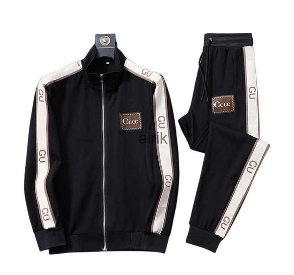 2022 early spring men's tracksuits new color block letter zipper short sleeve t-shirt double line fine cotton black and white 5 s3, Gray
2022 early spring men's tracksuits new color block letter zipper short sleeve t-shirt double line fine cotton black and white 5 s3, Gray