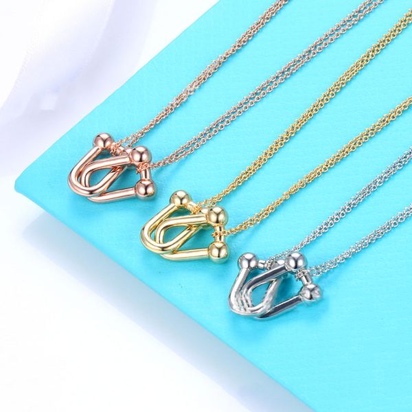 18k gold double u shape pendant necklace for women fashion luxury brand designer ol style necklaces choker party wedding jewelry, Silver
18k gold double u shape pendant necklace for women fashion luxury brand designer ol style necklaces choker party wedding jewelry, Silver