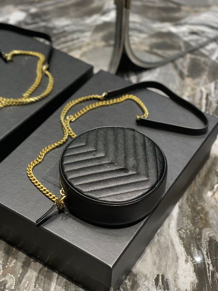 party classic new mini circular bag black cake round bags golden chain shoulder crossbody bag retro leather long strap totes handbags 17cm w
party classic new mini circular bag black cake round bags golden chain shoulder crossbody bag retro leather long strap totes handbags 17cm w