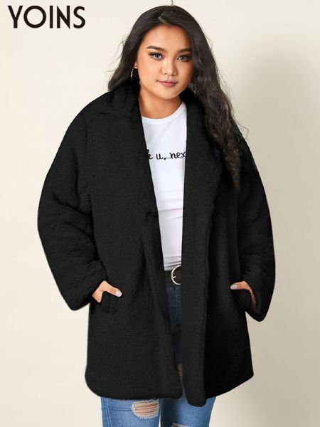 women s plus size outerwear coats yoins winter warm jackets long sleeve h fashion lapel solid loose pockets outwear women button overcoat 22, Black
women s plus size outerwear coats yoins winter warm jackets long sleeve h fashion lapel solid loose pockets outwear women button overcoat 22, Black