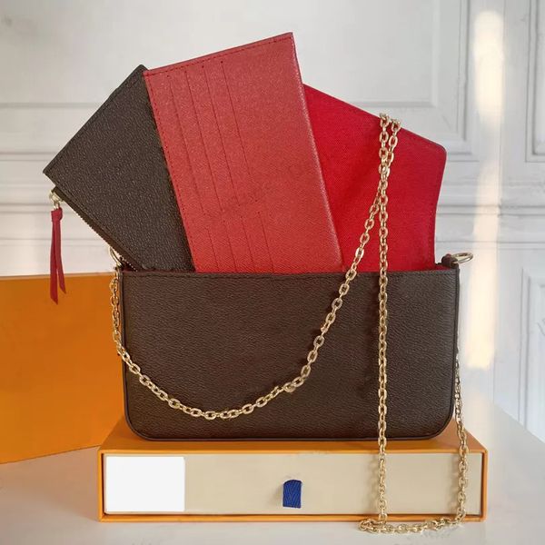 women designer chain handbag crossbody messenger bags pochette shoulder bags purse genuine leather original luxury clutch coin pouch tote 3p 
women designer chain handbag crossbody messenger bags pochette shoulder bags purse genuine leather original luxury clutch coin pouch tote 3p