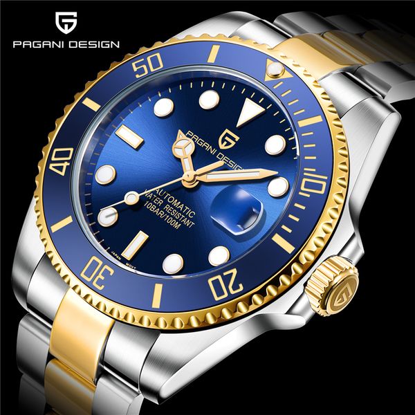 pagani design two tone blue ceramic bezel watch dive watches automatic mechanical movement men stainless steel waterproof wristwatches
pagani design two tone blue ceramic bezel watch dive watches automatic mechanical movement men stainless steel waterproof wristwatches