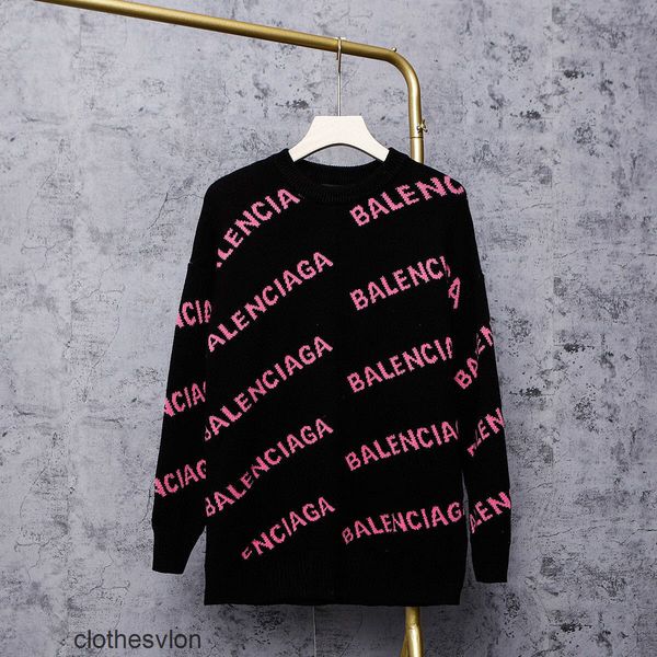 round sweater knitted casual sweaters designer autumn balenciga men's winter neck letter jacquard fashion loose wear brand paris tndl, White;black
round sweater knitted casual sweaters designer autumn balenciga men's winter neck letter jacquard fashion loose wear brand paris tndl, White;black