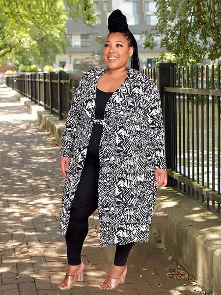 women s plus size outerwear coats clothing for women chic and elegant coat with belt large cardigan long sleev wholesale drop 220922, Black
women s plus size outerwear coats clothing for women chic and elegant coat with belt large cardigan long sleev wholesale drop 220922, Black