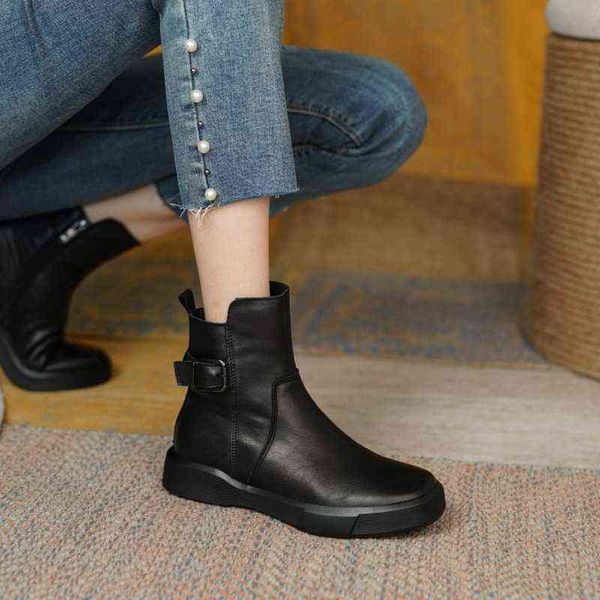 boots 2022 new retro martin for women autumn winter women's shoes leather casual flat ankle female platform short y2209, Black
boots 2022 new retro martin for women autumn winter women's shoes leather casual flat ankle female platform short y2209, Black