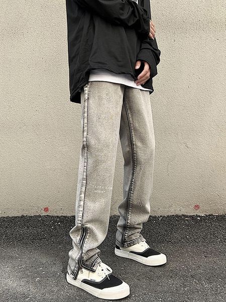 men's jeans european and american four seasons high street zipper trousers ins retro streetwear 220922, Blue
men's jeans european and american four seasons high street zipper trousers ins retro streetwear 220922, Blue