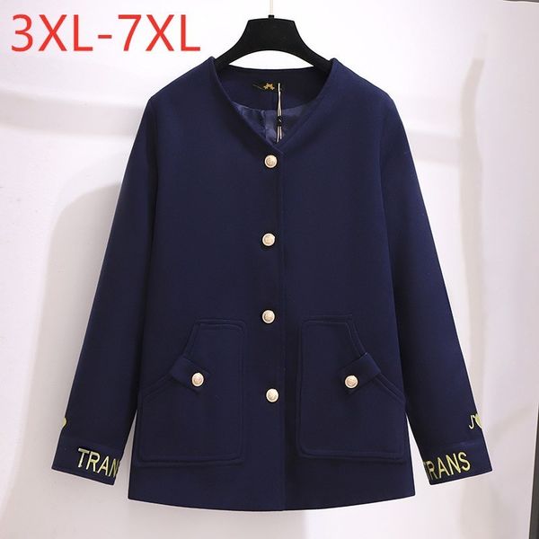 women s plus size outerwear coats ladies autumn winter women clothing overcoat large long sleeve blue button thick woolen coat 3xl 4xl 5xl 6, Black
women s plus size outerwear coats ladies autumn winter women clothing overcoat large long sleeve blue button thick woolen coat 3xl 4xl 5xl 6, Black