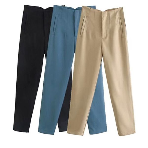 women's pants capris traf women chic fashion with seam detail office wear pants vintage high waist zipper fly female ankle trousers muj, Black;white
women's pants capris traf women chic fashion with seam detail office wear pants vintage high waist zipper fly female ankle trousers muj, Black;white