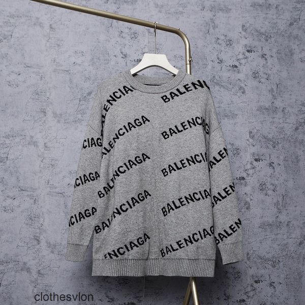 round casual sweaters designer autumn balenciga sweater knitted men's winter neck letter jacquard fashion loose wear brand paris 0zj2, White;black
round casual sweaters designer autumn balenciga sweater knitted men's winter neck letter jacquard fashion loose wear brand paris 0zj2, White;black