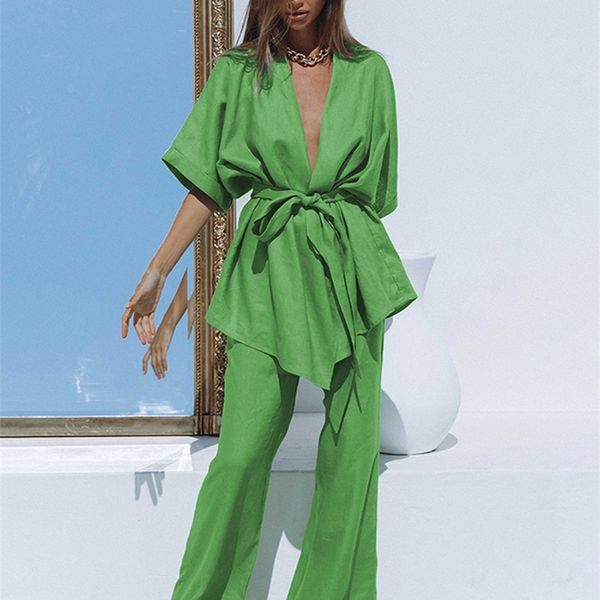 women's two piece pants mnealways18 green vacation trousers suits casual 2 pieces suits half sleeves wrap shirts and wide leg pants sum, White
women's two piece pants mnealways18 green vacation trousers suits casual 2 pieces suits half sleeves wrap shirts and wide leg pants sum, White