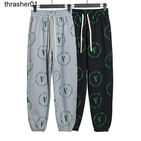 men's pants vloness full casual pants fast fashion brand men's sports, Black