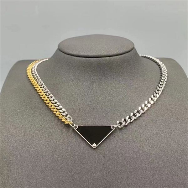 luxury pendant necklace fashion mens and women stianless steel triangle letter gold chain jewelry men and womens fashions personality collar, Silver
luxury pendant necklace fashion mens and women stianless steel triangle letter gold chain jewelry men and womens fashions personality collar, Silver