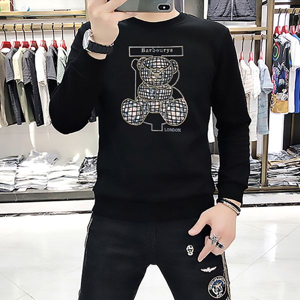 men's sweater hoodies 2022 autumn winter new heavy craft bear printing design luxurious long sleeve male pullover man colorful clothing, Black
men's sweater hoodies 2022 autumn winter new heavy craft bear printing design luxurious long sleeve male pullover man colorful clothing, Black