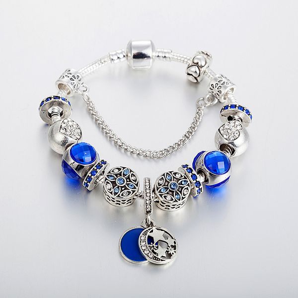 moon & sky dangle blue charms bracelet women party jewelry with original box for pandora silver plated snake chain pendant girlfriend gift b, Golden;silver
moon & sky dangle blue charms bracelet women party jewelry with original box for pandora silver plated snake chain pendant girlfriend gift b, Golden;silver