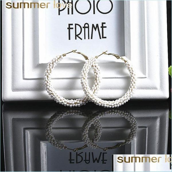 hoop huggie new big round hoops earrings bohemian fashion colorf beads circle jewelry statement party for women wholesale drop deliv dhspi, Golden;silver
hoop huggie new big round hoops earrings bohemian fashion colorf beads circle jewelry statement party for women wholesale drop deliv dhspi, Golden;silver