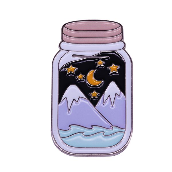 beautiful landscape bottle badge starry night mountain perfect nature adventurer collection, Blue
beautiful landscape bottle badge starry night mountain perfect nature adventurer collection, Blue