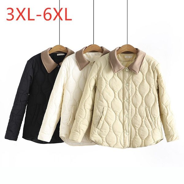 women s plus size outerwear coats ladies autumn winter wadded jacket for women large long sleeve loose thick padded button coat 3xl 4xl 5xl, Black
women s plus size outerwear coats ladies autumn winter wadded jacket for women large long sleeve loose thick padded button coat 3xl 4xl 5xl, Black