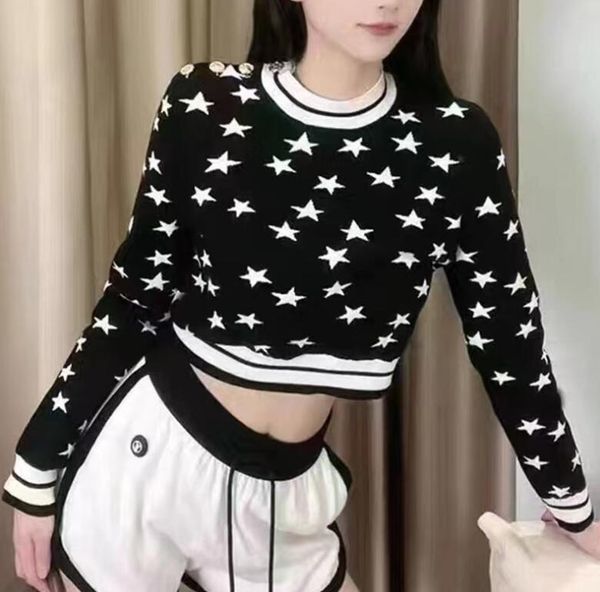 fall winter women's sweater designer o-neck star pullover knitting sweaters long sleeve casual jumper puff dress, White;black
fall winter women's sweater designer o-neck star pullover knitting sweaters long sleeve casual jumper puff dress, White;black
