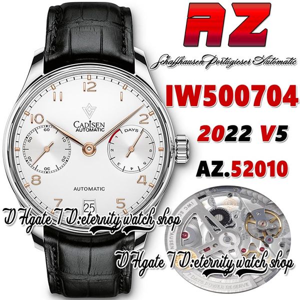 azf v5 az500704 a52010 automatic mens watch white power reserve dial number markers stainless steel case black leather strap 2022 super edit, Slivery;brown
azf v5 az500704 a52010 automatic mens watch white power reserve dial number markers stainless steel case black leather strap 2022 super edit, Slivery;brown