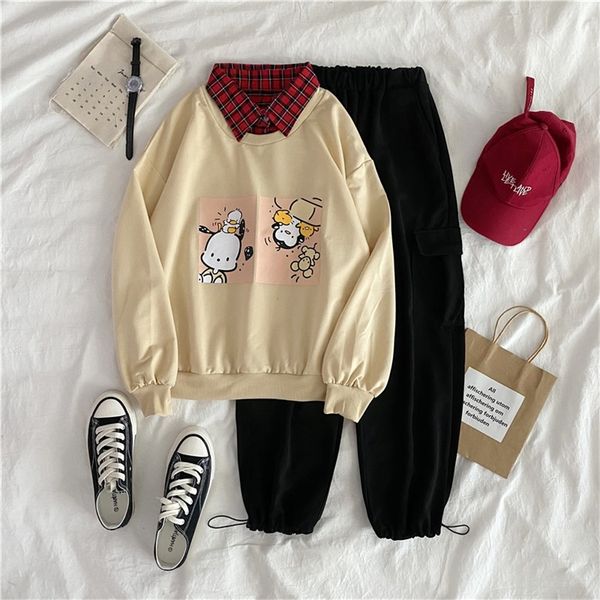 women's two piece pants autumn women set long sleeve sweatshirt cargo pants cropped 2 pcs set female streetwear suit sport outfit 22092, White
women's two piece pants autumn women set long sleeve sweatshirt cargo pants cropped 2 pcs set female streetwear suit sport outfit 22092, White