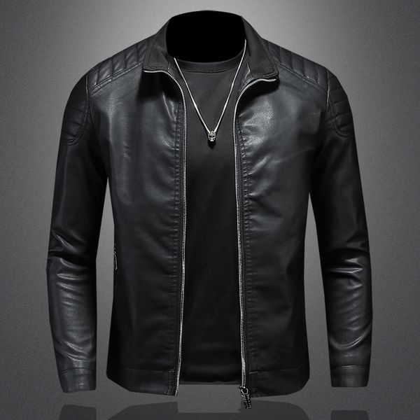 men autumn new pu faux leather jacket men's causal vintage spring outfit design motor biker jackets coat men mm8llh01, Black
men autumn new pu faux leather jacket men's causal vintage spring outfit design motor biker jackets coat men mm8llh01, Black
