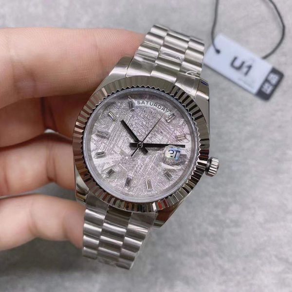 u1 st9 steel watches day date 40mm diamond set silver dial smooth bezel ice automatic mechanical movement sapphire glass president stainless
u1 st9 steel watches day date 40mm diamond set silver dial smooth bezel ice automatic mechanical movement sapphire glass president stainless