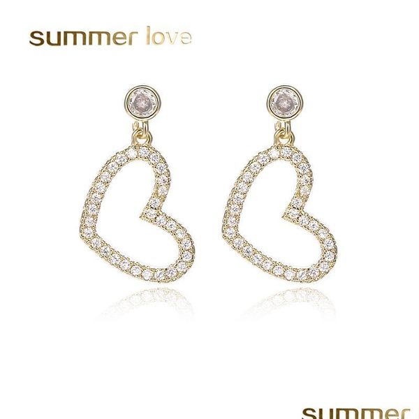 stud gold plated 3a cubic zirconia heart earring for women elegant copper inlaid cz micro pave gift brides bridesmaids drop delivery dhywm, Golden;silver
stud gold plated 3a cubic zirconia heart earring for women elegant copper inlaid cz micro pave gift brides bridesmaids drop delivery dhywm, Golden;silver