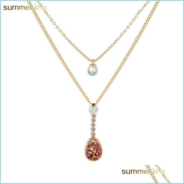 pendant necklaces fashion double layer bohemian layered crystal waterdrop pearl pendant necklace for women elegant party jewelry gift dhxve, Silver
pendant necklaces fashion double layer bohemian layered crystal waterdrop pearl pendant necklace for women elegant party jewelry gift dhxve, Silver
