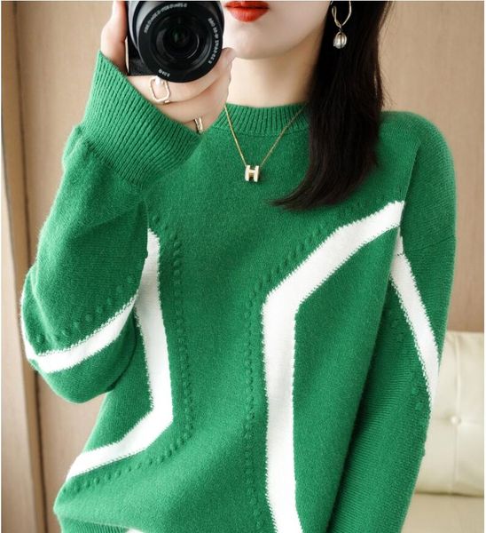 women sweaters wool blend o-neck pullover female warm casual knitted contrast color drop shoulder bottoming, White;black
women sweaters wool blend o-neck pullover female warm casual knitted contrast color drop shoulder bottoming, White;black