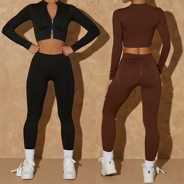 women's tracksuits exercise fitness clothing two piece seamless yoga set 2pcs sportwear women suit outfit gym workout clothes for crop, Gray
women's tracksuits exercise fitness clothing two piece seamless yoga set 2pcs sportwear women suit outfit gym workout clothes for crop, Gray