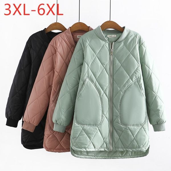 women s plus size outerwear coats autumn winter wadded jacket for women large long sleeve loose green thick padded coat 3xl 4xl 5xl 6xl 2209, Black 
women s plus size outerwear coats autumn winter wadded jacket for women large long sleeve loose green thick padded coat 3xl 4xl 5xl 6xl 2209, Black