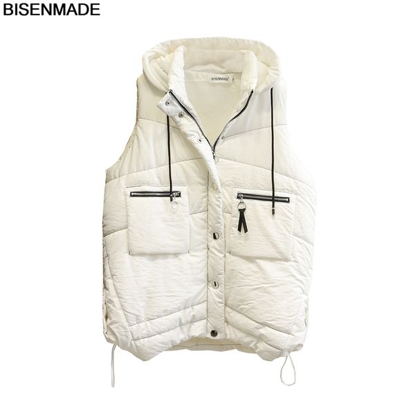 women s plus size outerwear coats bisenmade vests winter warm style loose hooded asymmetry hem big pocket down cotton vest jacket 220922, Black
women s plus size outerwear coats bisenmade vests winter warm style loose hooded asymmetry hem big pocket down cotton vest jacket 220922, Black