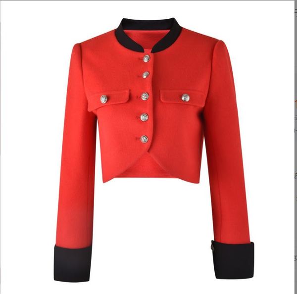 902 2022 autumn brand same style coat tweed red black long sleeve crew neck women's jackets changji, Black;brown
902 2022 autumn brand same style coat tweed red black long sleeve crew neck women's jackets changji, Black;brown