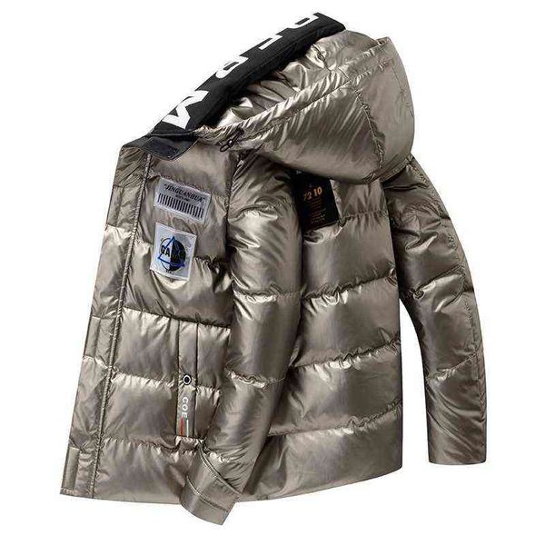 men's down parkas 2022 new winter shiny leather thick warm winter jacket casual parka waterproof stand collar hooded street style jacke, Black
men's down parkas 2022 new winter shiny leather thick warm winter jacket casual parka waterproof stand collar hooded street style jacke, Black