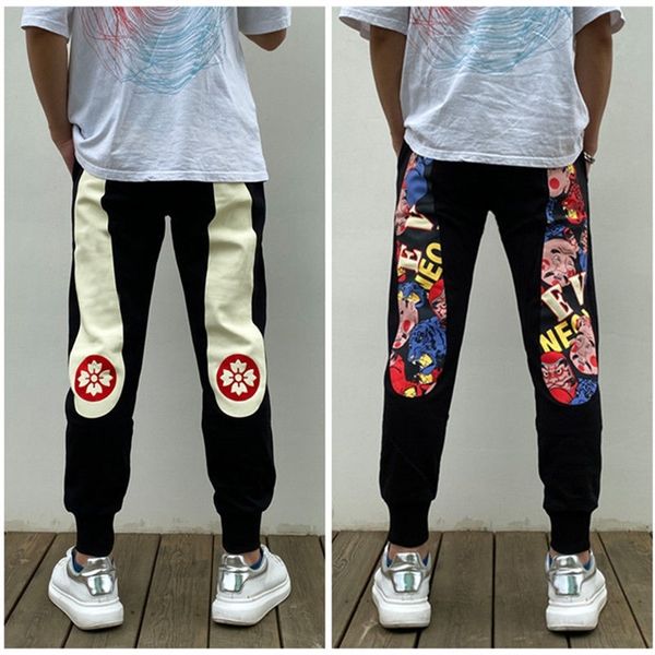 men's pants casual spring and autumn fashion brand printed sweatpants embroidered terry sports japanese streetwear 220922, Black
men's pants casual spring and autumn fashion brand printed sweatpants embroidered terry sports japanese streetwear 220922, Black