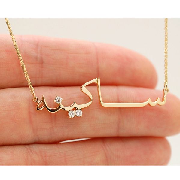 pendant necklaces arabian name with cz stone personalized custom jewelry 18k gold arabic dainty 220922, Silver
pendant necklaces arabian name with cz stone personalized custom jewelry 18k gold arabic dainty 220922, Silver