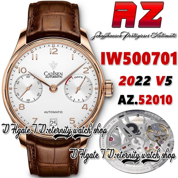 azf v5 az500701 a52010 automatic mens watch white power reserve dial number markers rose gold stainless case brown leather strap 2022 super, Slivery;brown
azf v5 az500701 a52010 automatic mens watch white power reserve dial number markers rose gold stainless case brown leather strap 2022 super, Slivery;brown
