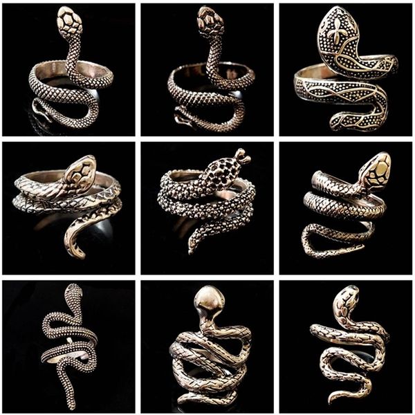 cluster rings wholesale 30pcslot mix retro punk exaggerated snake ring men women hip hop animal cool jewelry antique siver male 220921, Golden;silver
cluster rings wholesale 30pcslot mix retro punk exaggerated snake ring men women hip hop animal cool jewelry antique siver male 220921, Golden;silver