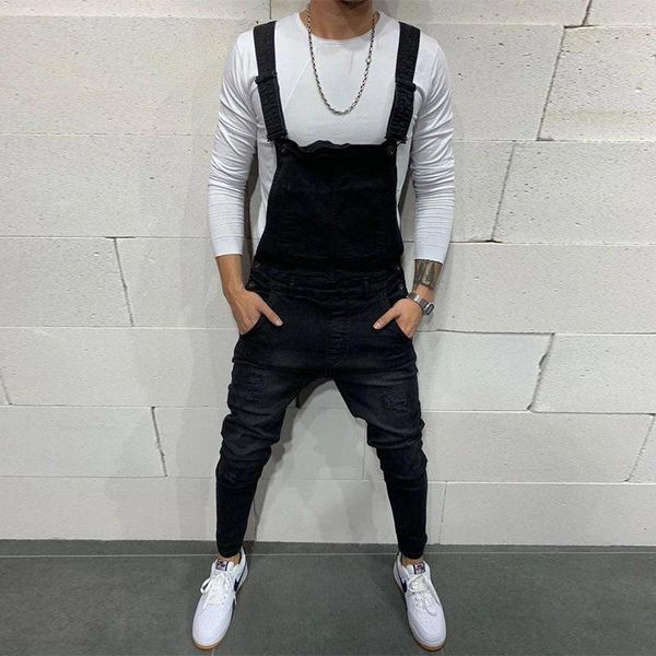 men's jeans mens fashionable suspender denim jumpsuit cargo trousers streetwear men full length overalls, Blue
men's jeans mens fashionable suspender denim jumpsuit cargo trousers streetwear men full length overalls, Blue