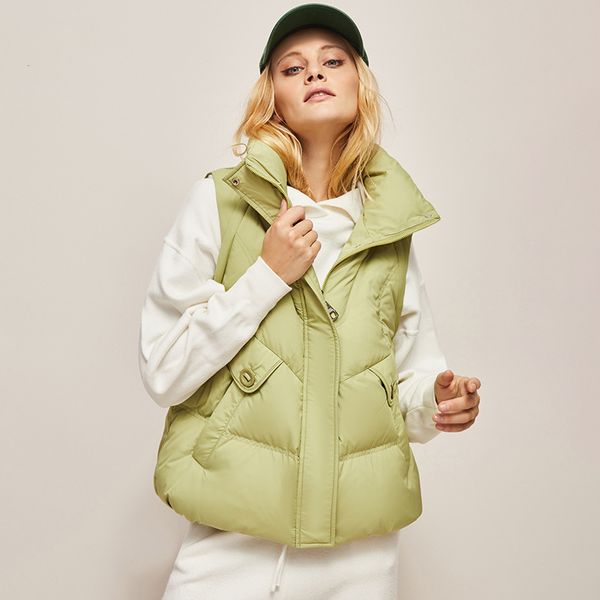 fashion winter down jacket womens detachable sleeve design niche 90 duck down warm coat, Black
fashion winter down jacket womens detachable sleeve design niche 90 duck down warm coat, Black