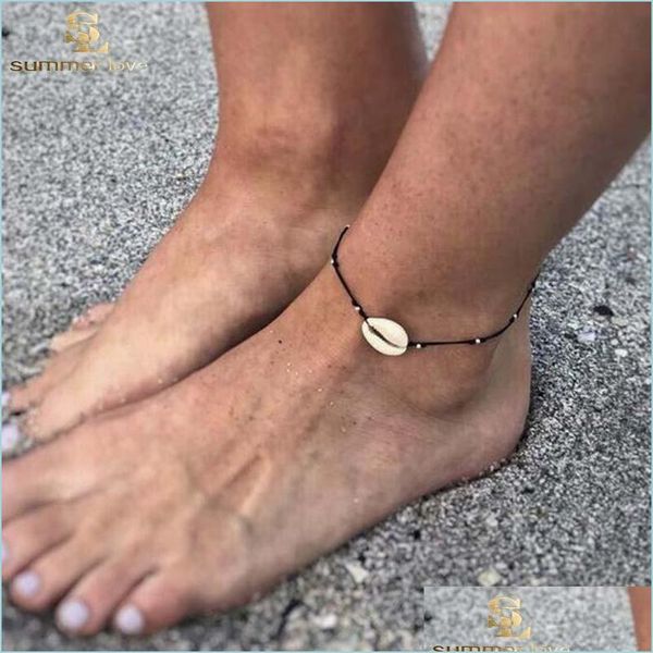 anklets shell beads fringe beach woven women ankle bracelets foot jewelry simple black rope handmade charm shells drop delivery 2021 s dh0j9, Red;blue
anklets shell beads fringe beach woven women ankle bracelets foot jewelry simple black rope handmade charm shells drop delivery 2021 s dh0j9, Red;blue