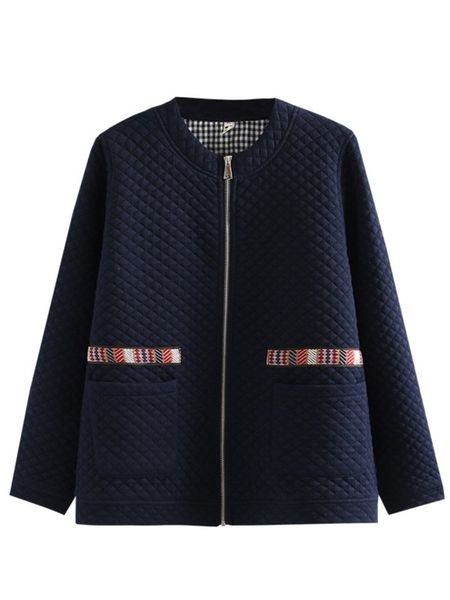 women s plus size outerwear coat clothing jacket autumn loose o neck thin quilted coat female 6025 220922, Black
women s plus size outerwear coat clothing jacket autumn loose o neck thin quilted coat female 6025 220922, Black