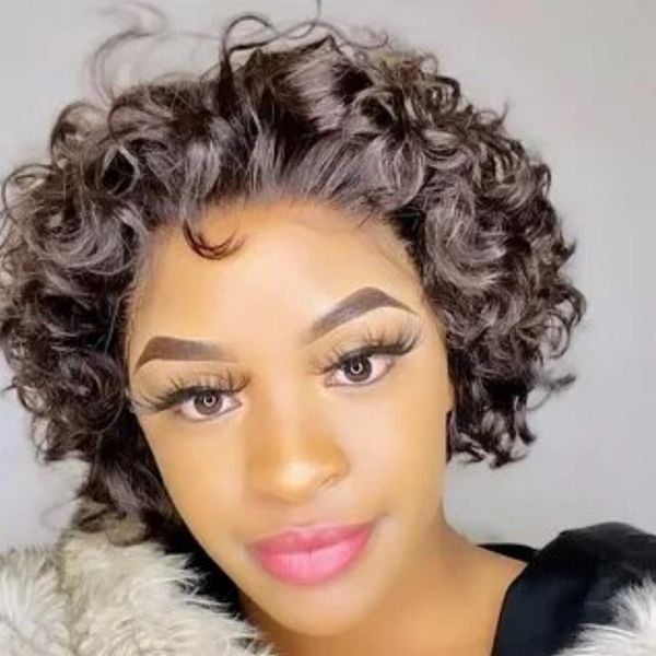 pixie cut short bob curly human hair wig transparent front 13x1 lace wig for women deep wave, Black;brown
pixie cut short bob curly human hair wig transparent front 13x1 lace wig for women deep wave, Black;brown
