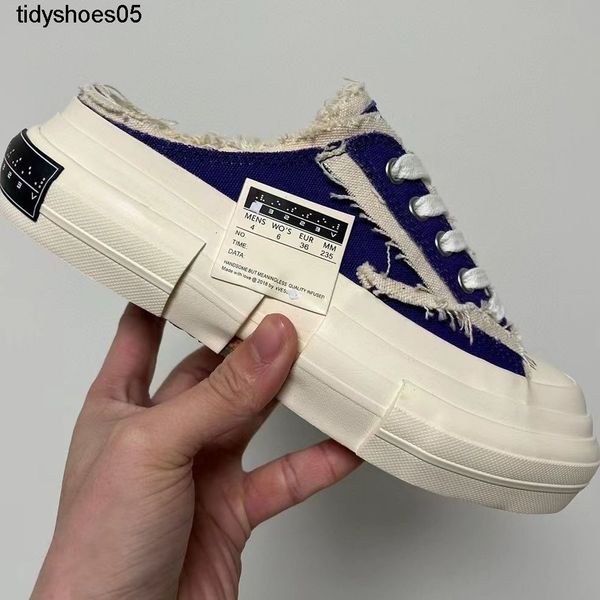 xvessel wu jianhao's canvas shoes of the same style blue half slippers beggar's slippers inner high vulcanized shoes women's, Black
xvessel wu jianhao's canvas shoes of the same style blue half slippers beggar's slippers inner high vulcanized shoes women's, Black